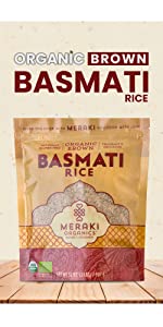 Organic brown Basmati rice